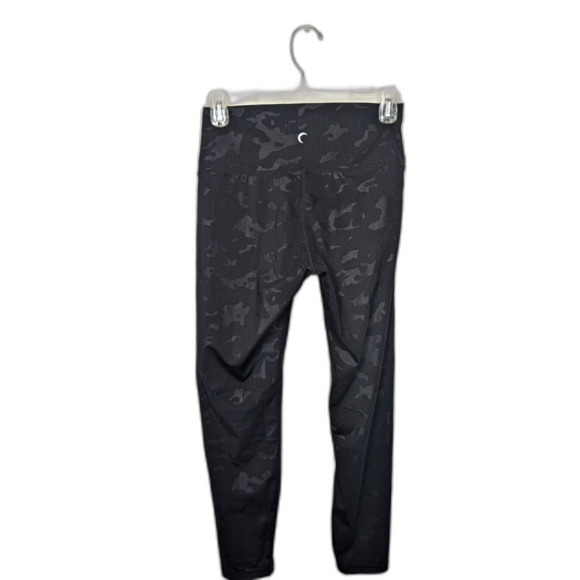 Zyia Womens Leggings Black Camo Print Active Workout - Picture 1 of 4